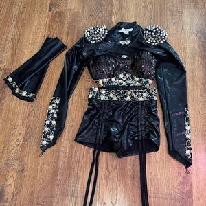 Black Sequin Embellished Women's Costume